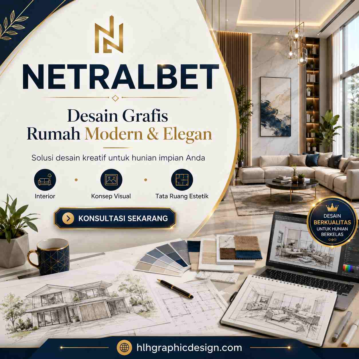 Banner promosi design grafis NETRALBET
